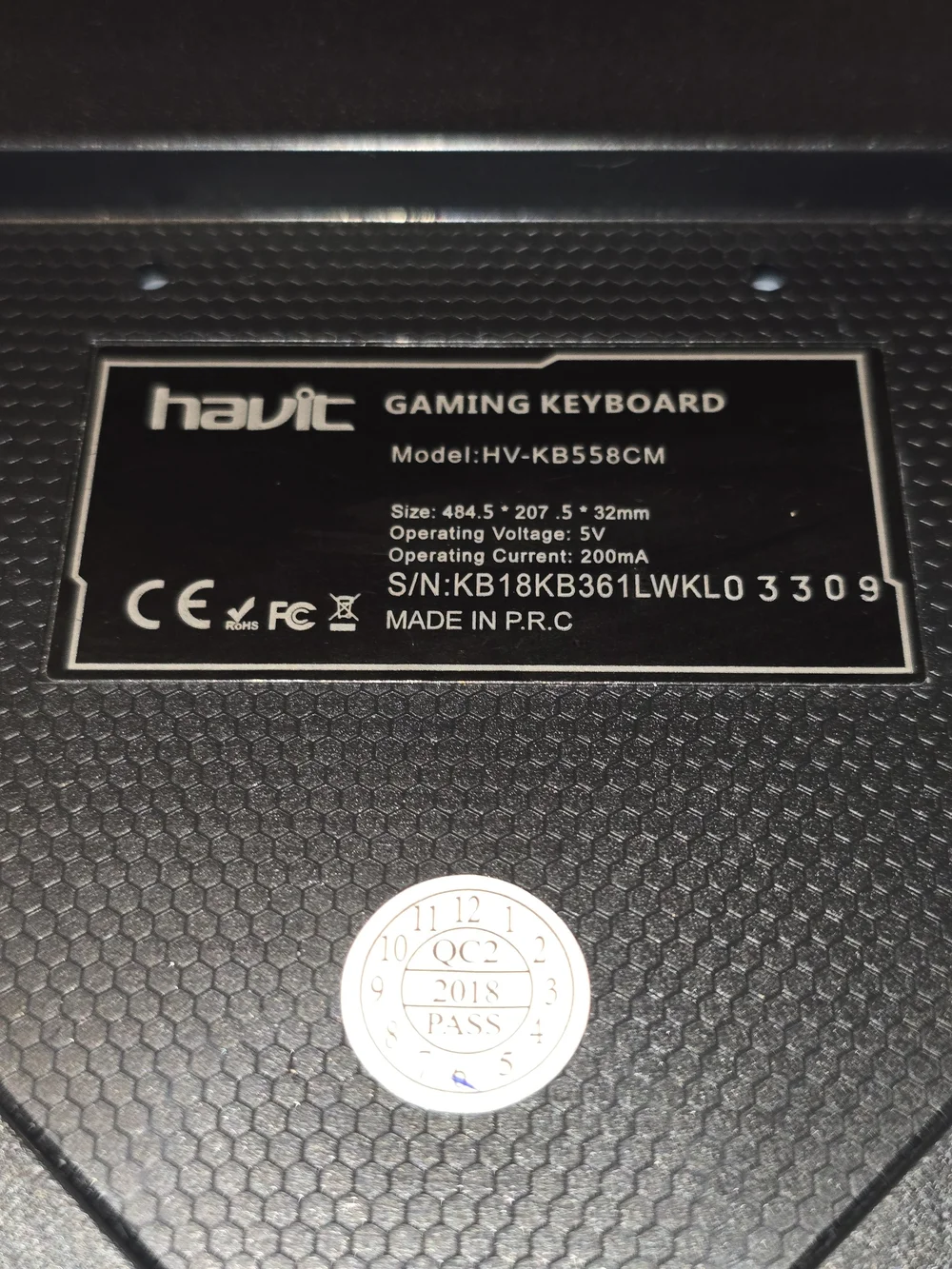 Havit Magic Eagle HV-KB558CM Wired Gaming Keyboard Rainbow Backlit Tested